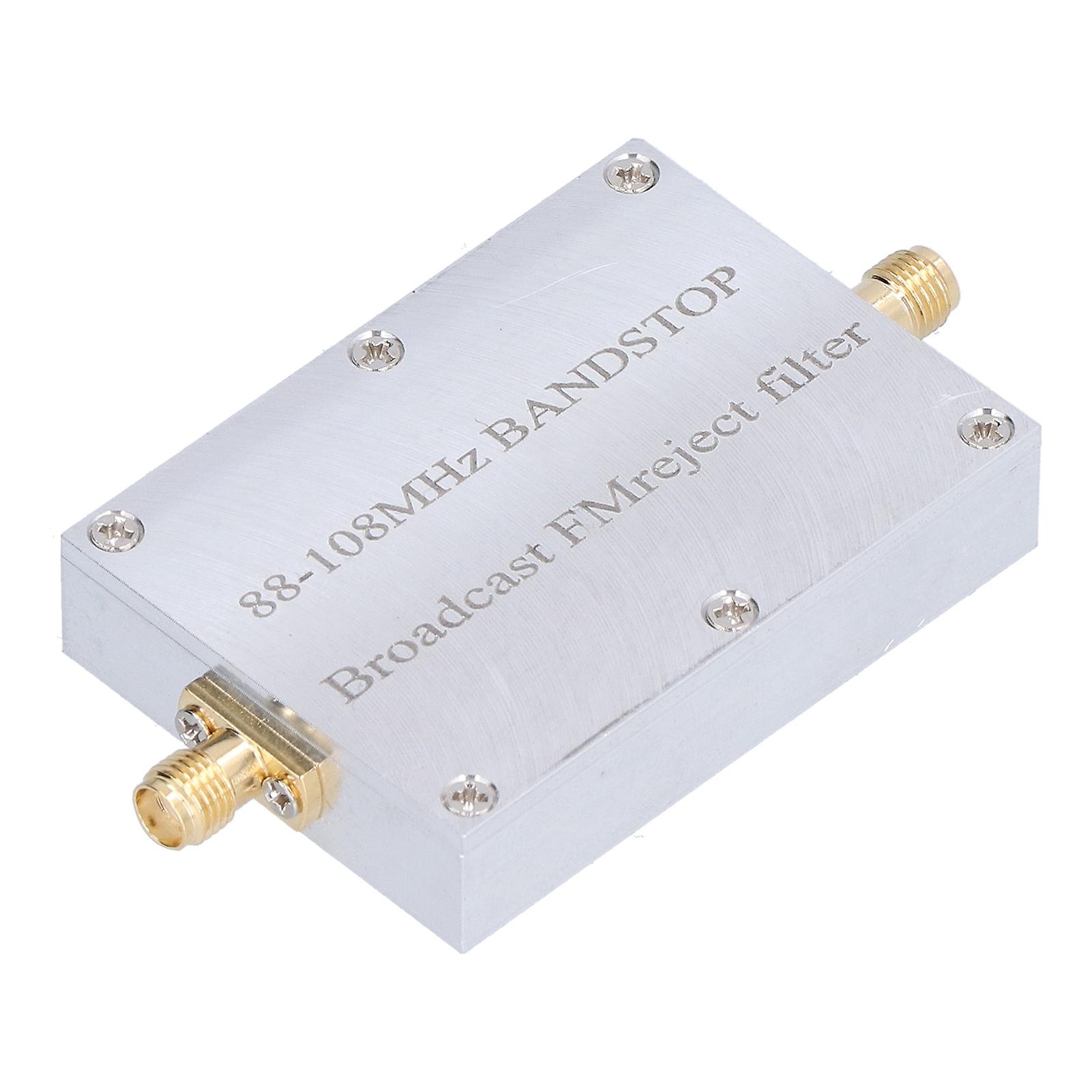 Filtre coupe-bande 88-108 MHz, alliage d'aluminium, tout-en-un, sans bavure, résistant à l'usure, filtre de rejet FM