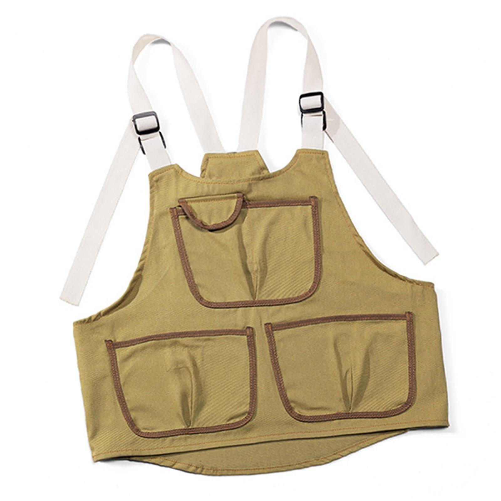 Work Apron Tool Pocket Storage Pouch Garage Camping Workshop Screws Pinafore