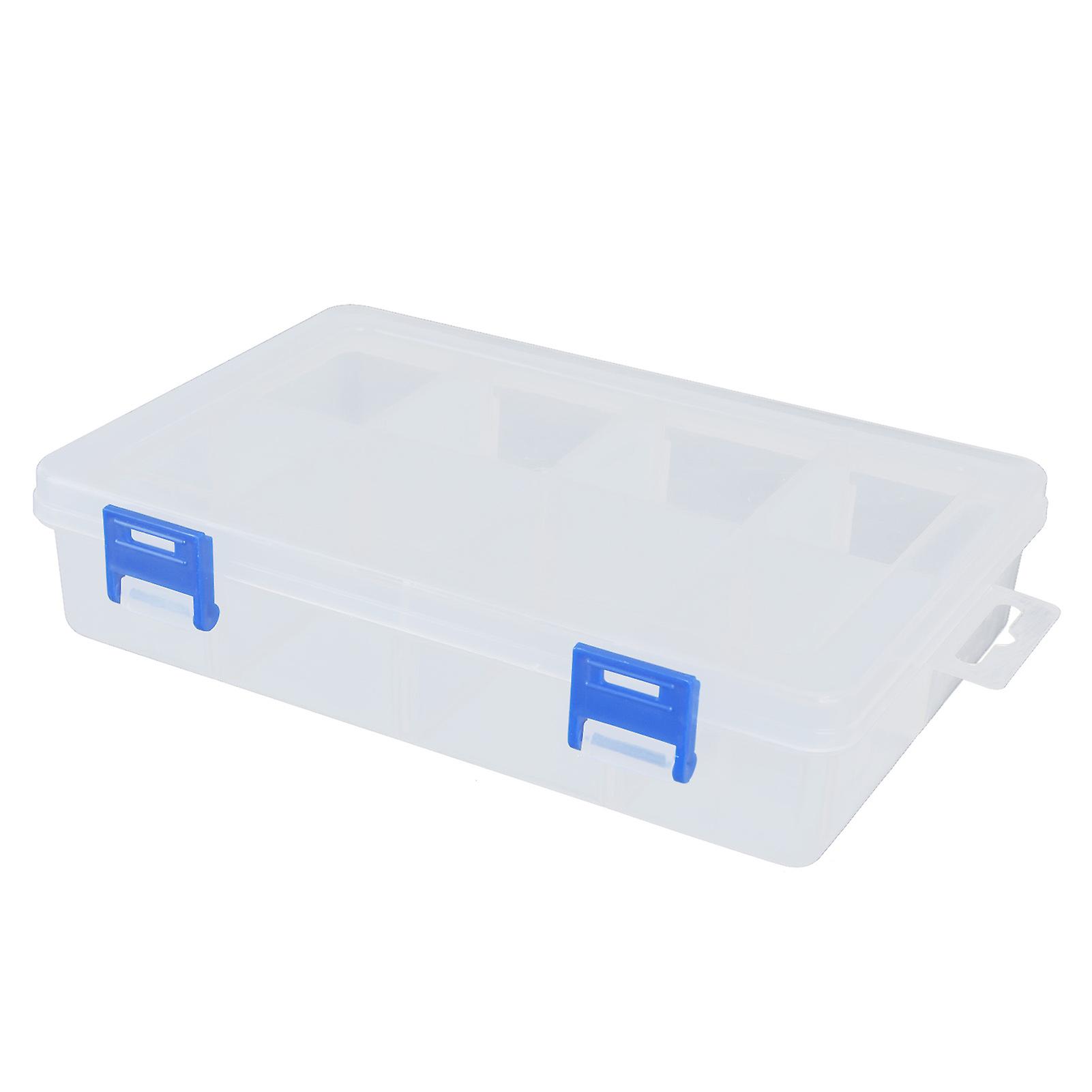 3Pcs Transparent Parts Box Removable Separate Grid Hardware Tools Organizer PP Storage Case8 Grid 