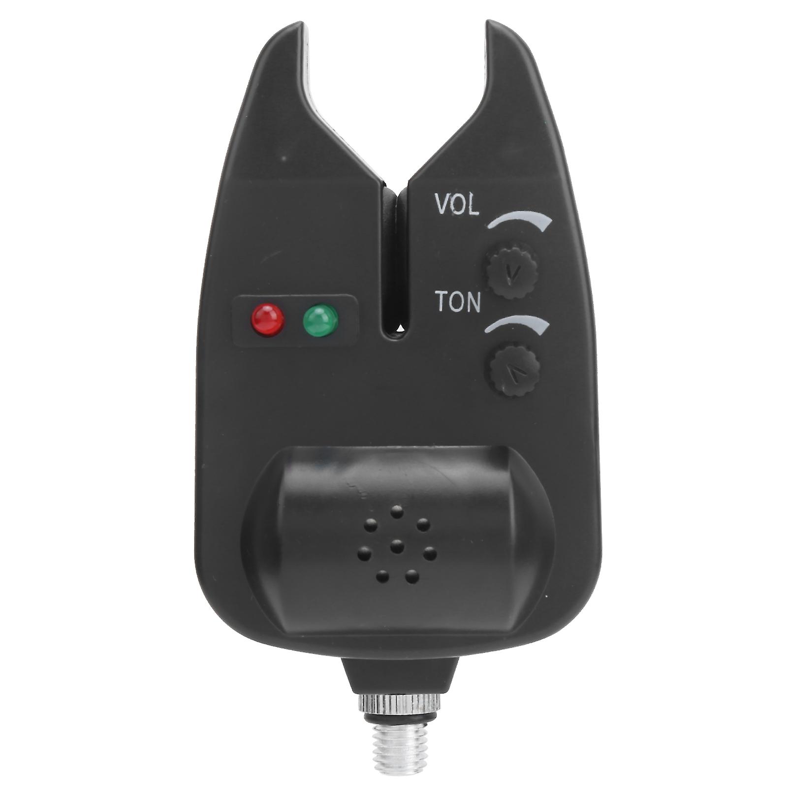Fishing Bait Alarm LED Indicator Audible Visual Alarming Adjustable Volume for EU Style Rod Holder