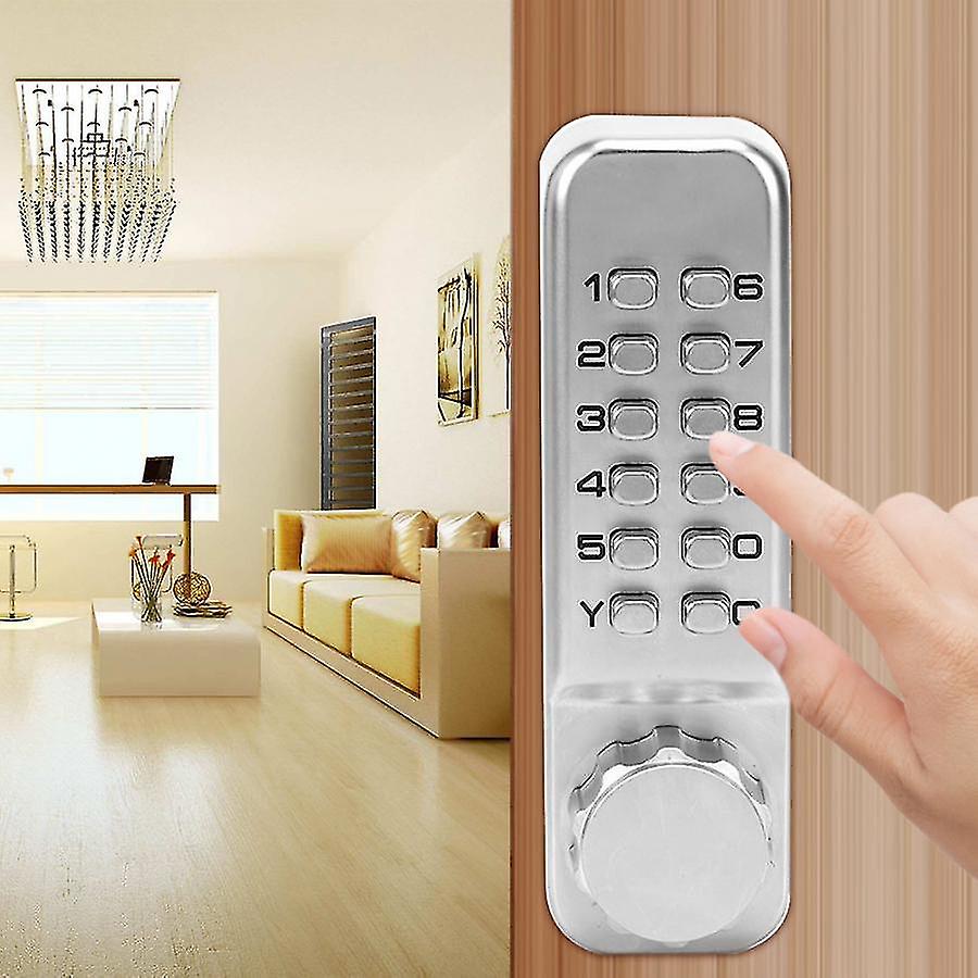 Mechanical Digital Lock Combination Code Manual Door Keyless Zinc Alloy Push Button For Home Office