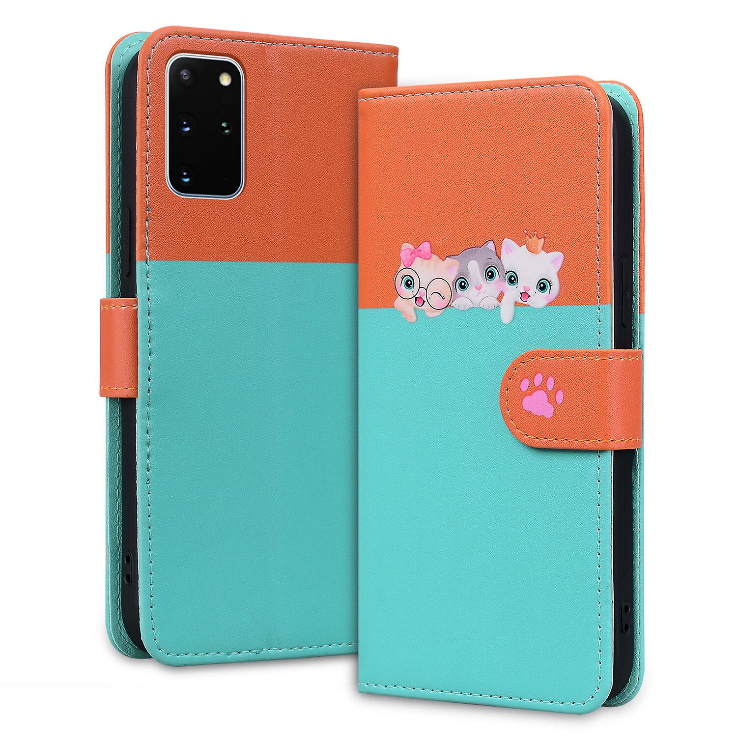 For Samsung S20 Plus Wallet Case,3 Credit Card Slot ID Card Holder,PU Leather Flip Case with Strap