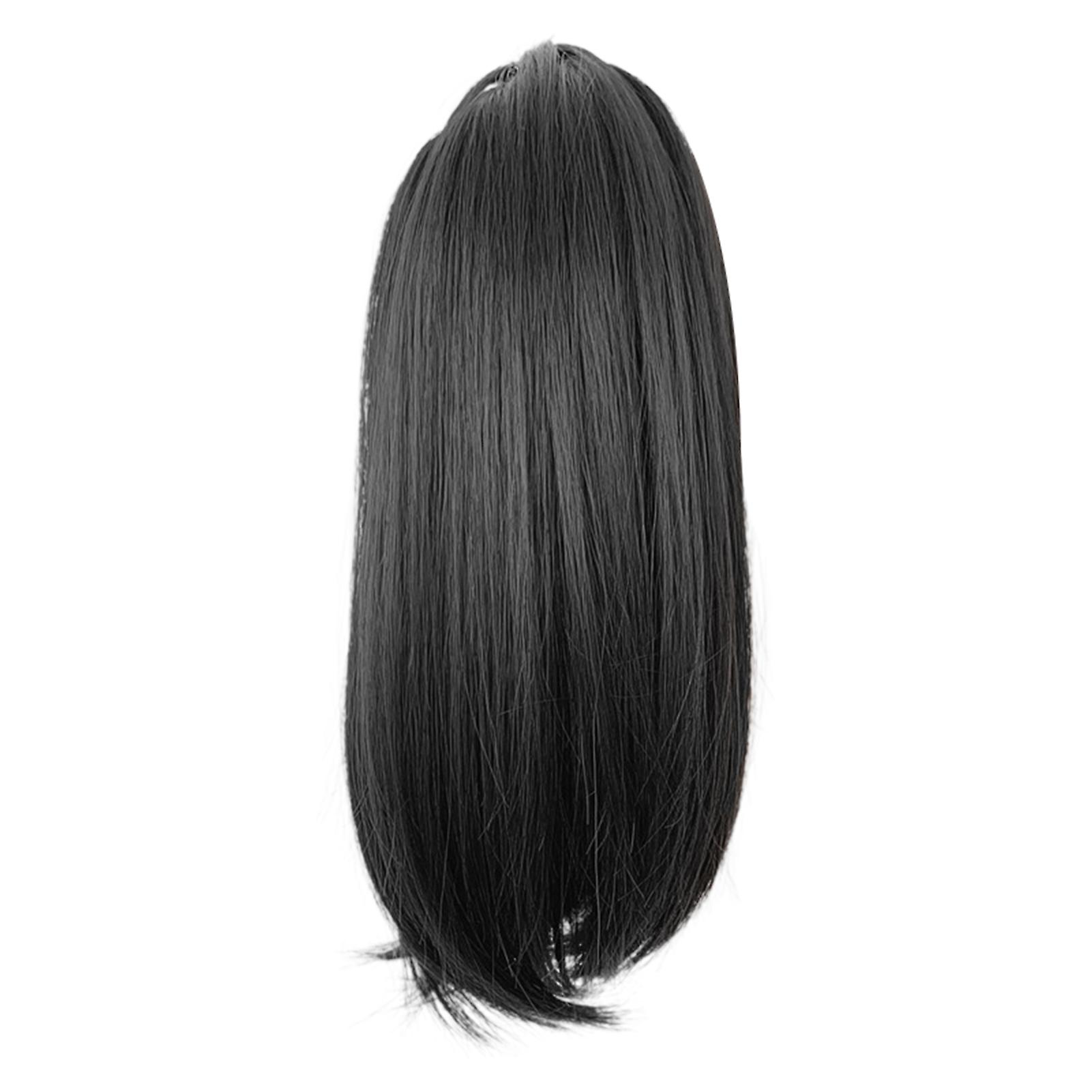 Female Short Ponytail Wig with Clip Charming Stylish Hair Extensions for Role Playing