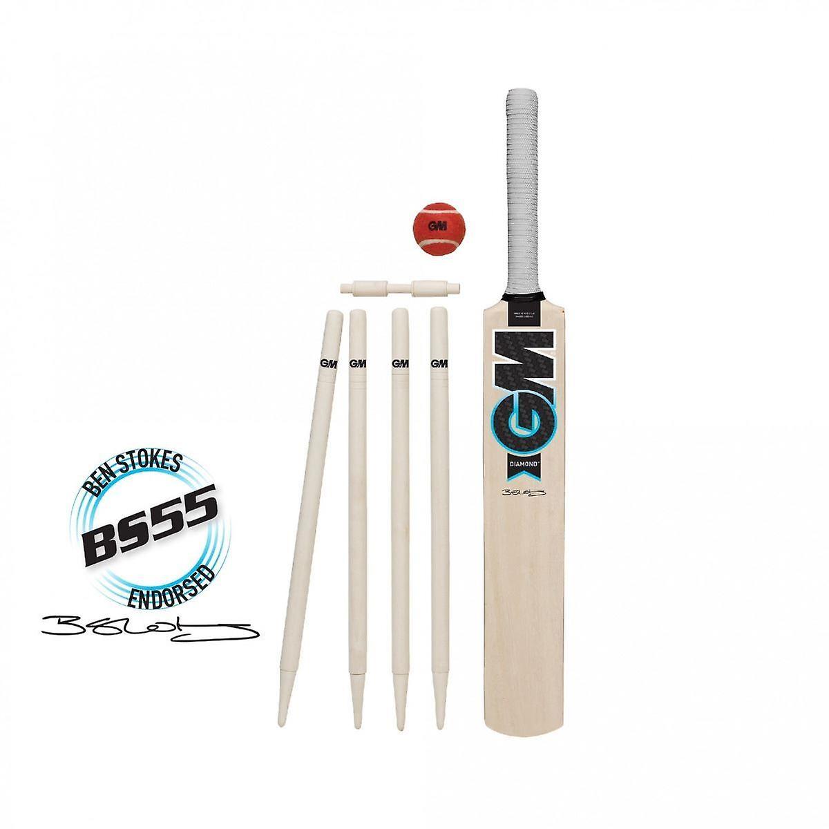 Gunn & Moore GM Diamond Cricket Set Ben Stokes Range con mazza / palla / ceppi 1