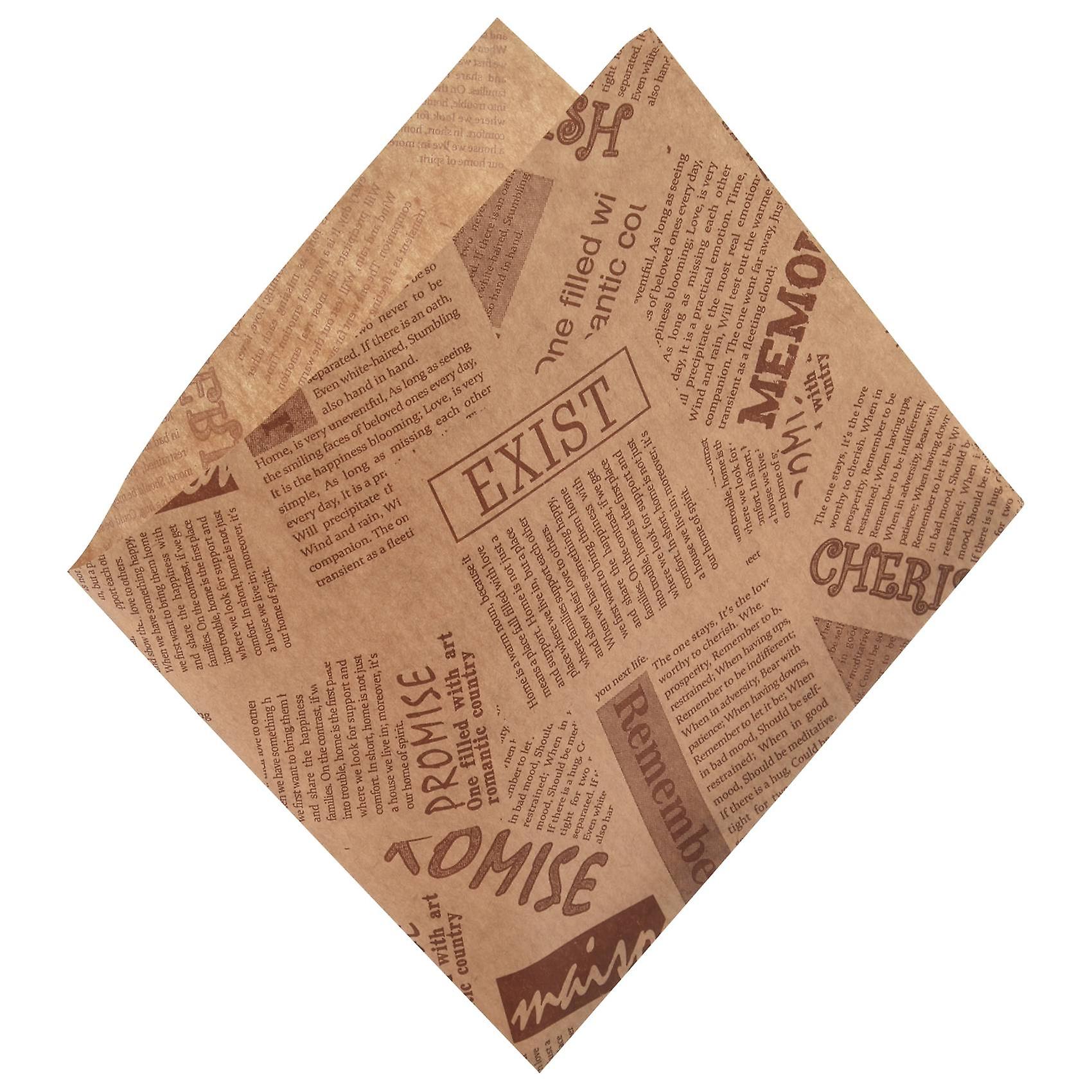 100pcs 12x12cm Sandwich Donut Bread Bag Paper Bags Oilproof Bread Craft Food Packing Kraft