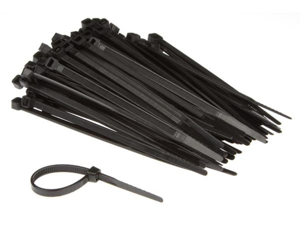 Fascette stringicavo in nylon nero, 100 pezzi, fascette stringicavo 120 x 4,6 mm,