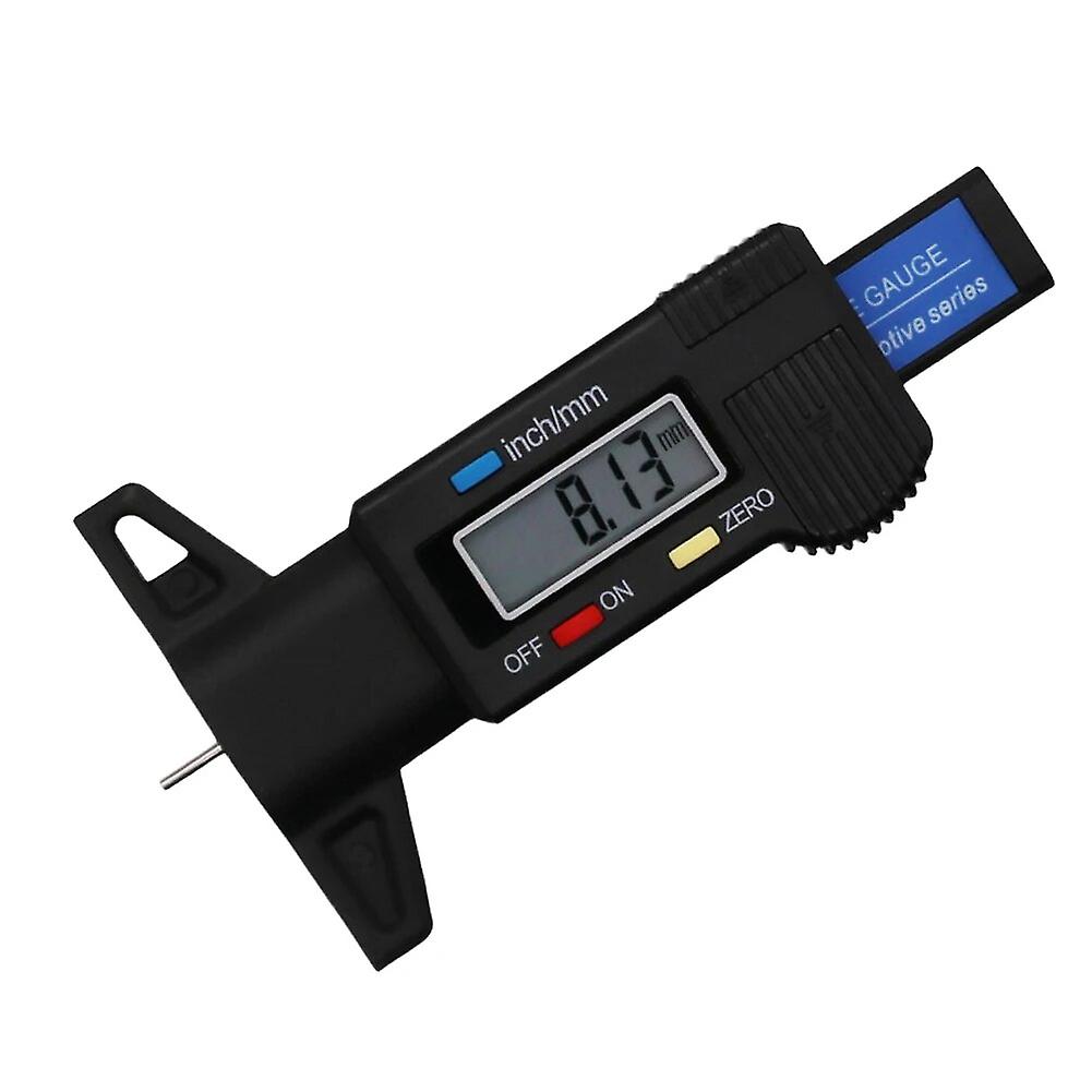 Digital Tyre Depth Gauge 25mm Tread Checker Battery Operated Car Tire Meter Large Display Measuring Depth Caliper High Precision