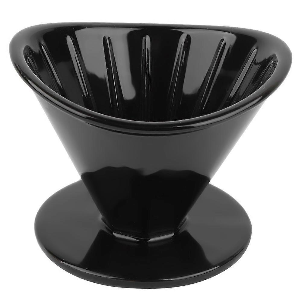 Ceramic Coffee Filter Cup Single Hole Coffee Dripper Filtering Tool Black