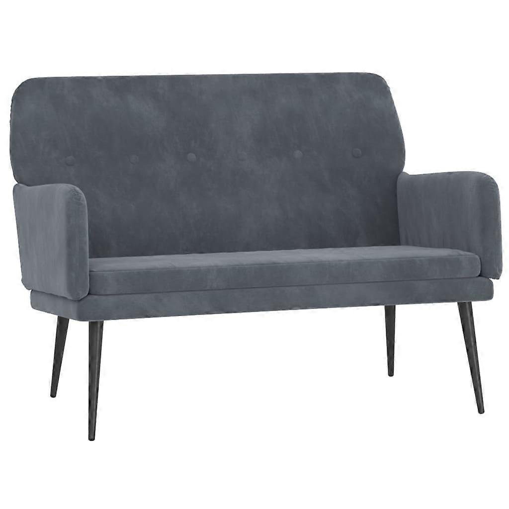 Bench Dark Grey 108X79x79 Cm Velvet Benches