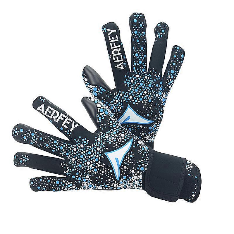 Luvas de goleiro de futebol de futebol engrossam o látex sem salvar os dedos antiderrapante e resistente ao desgaste Aerfey