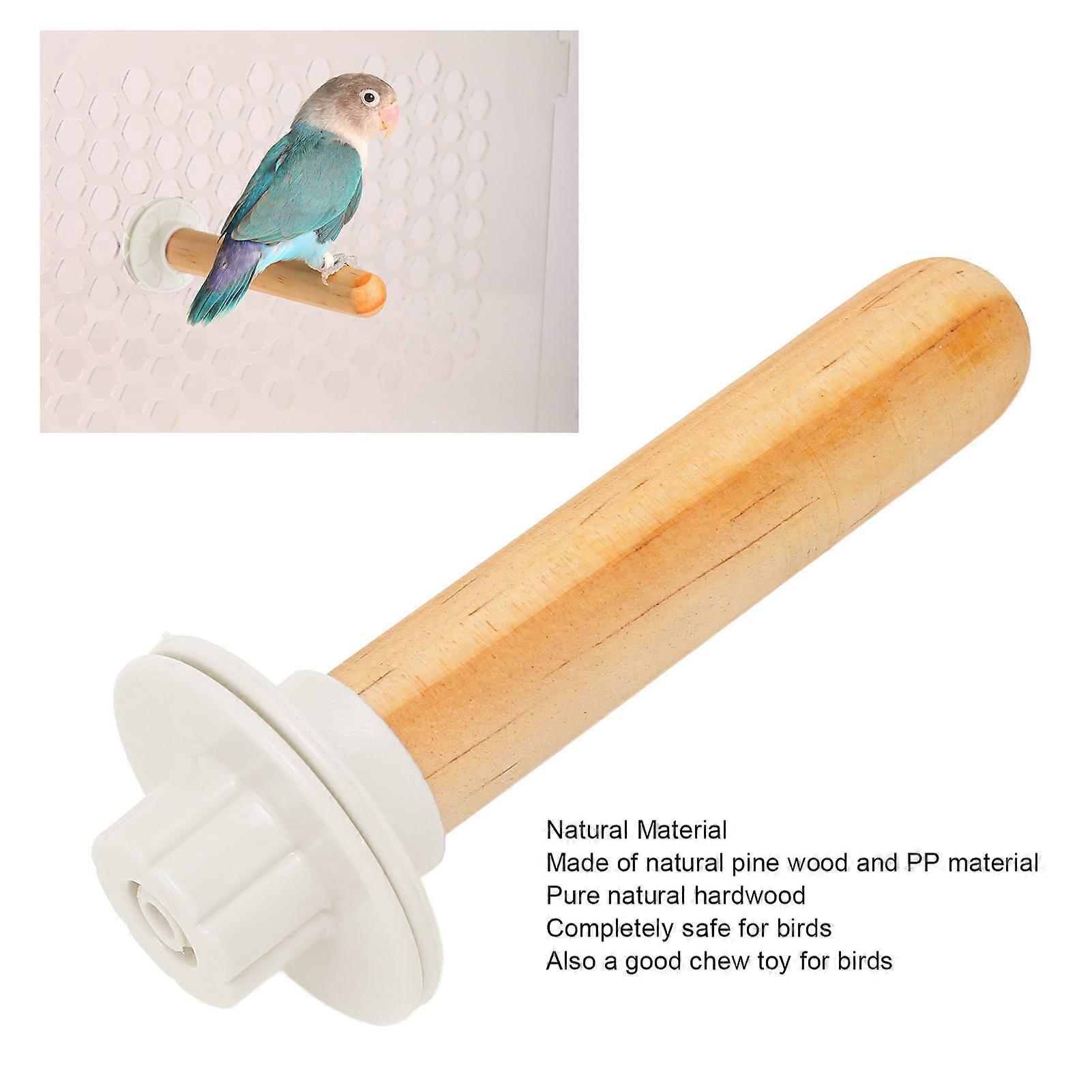 Wood Bird Cage Perch Paw Grinding Parrot Perch Bird Stand Toy Platform ... - Mini Bird Cage Round Perch