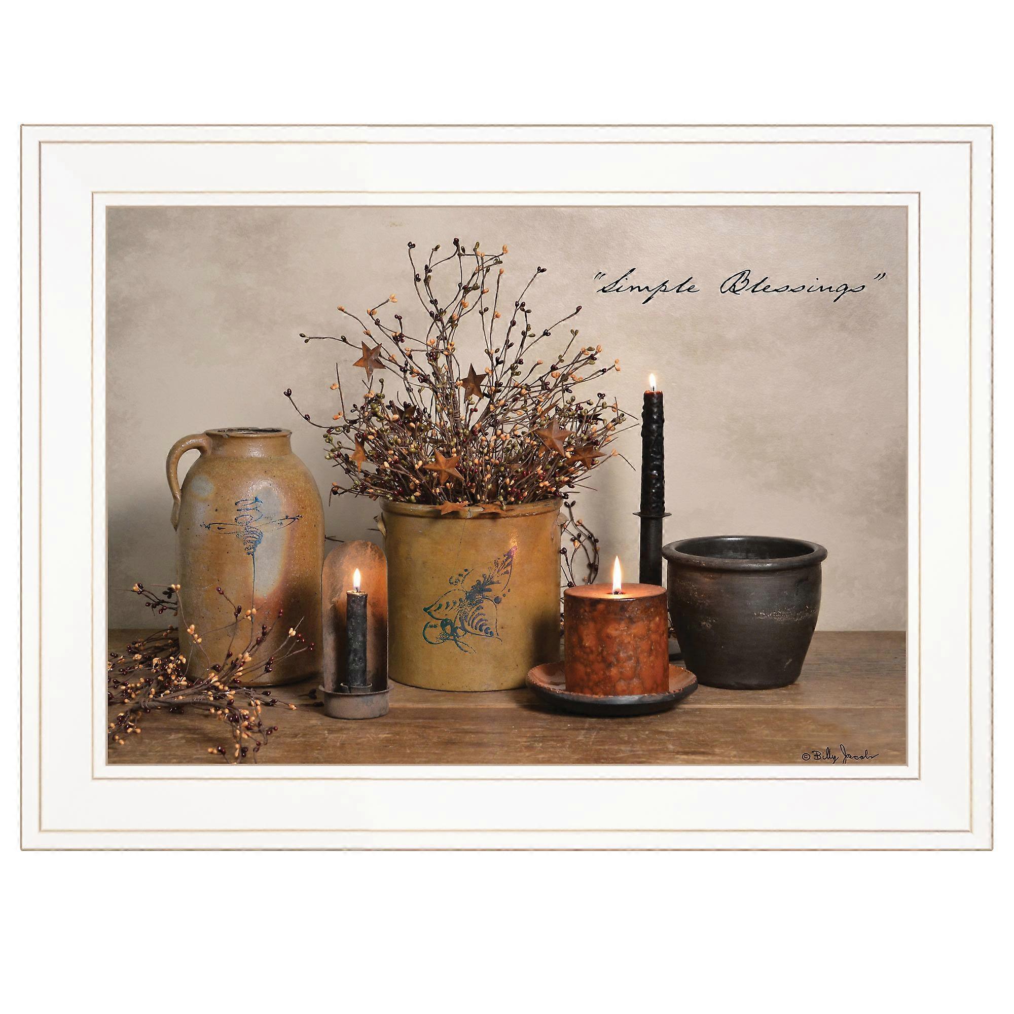 "Simple Blessings" by Billy Jacobs, Ready to Hang Framed Print, White Frame