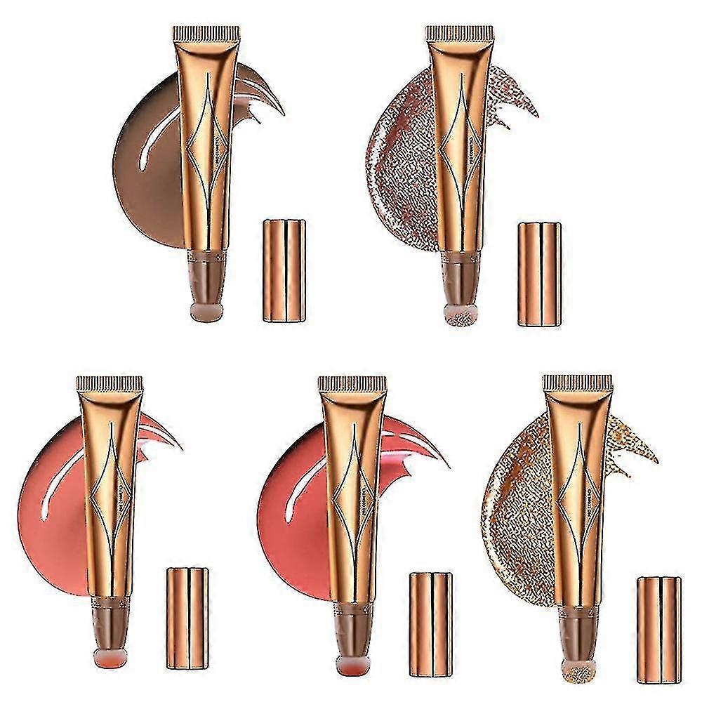 عصا الجمال الكنتورية ، قلم خافي العيوب السائل للوجه ، عصا كفاف سائلة ناعمة غير لامعة مع قضيب وسادة ناعم ، بود مقاوم للماء قابل للمزج