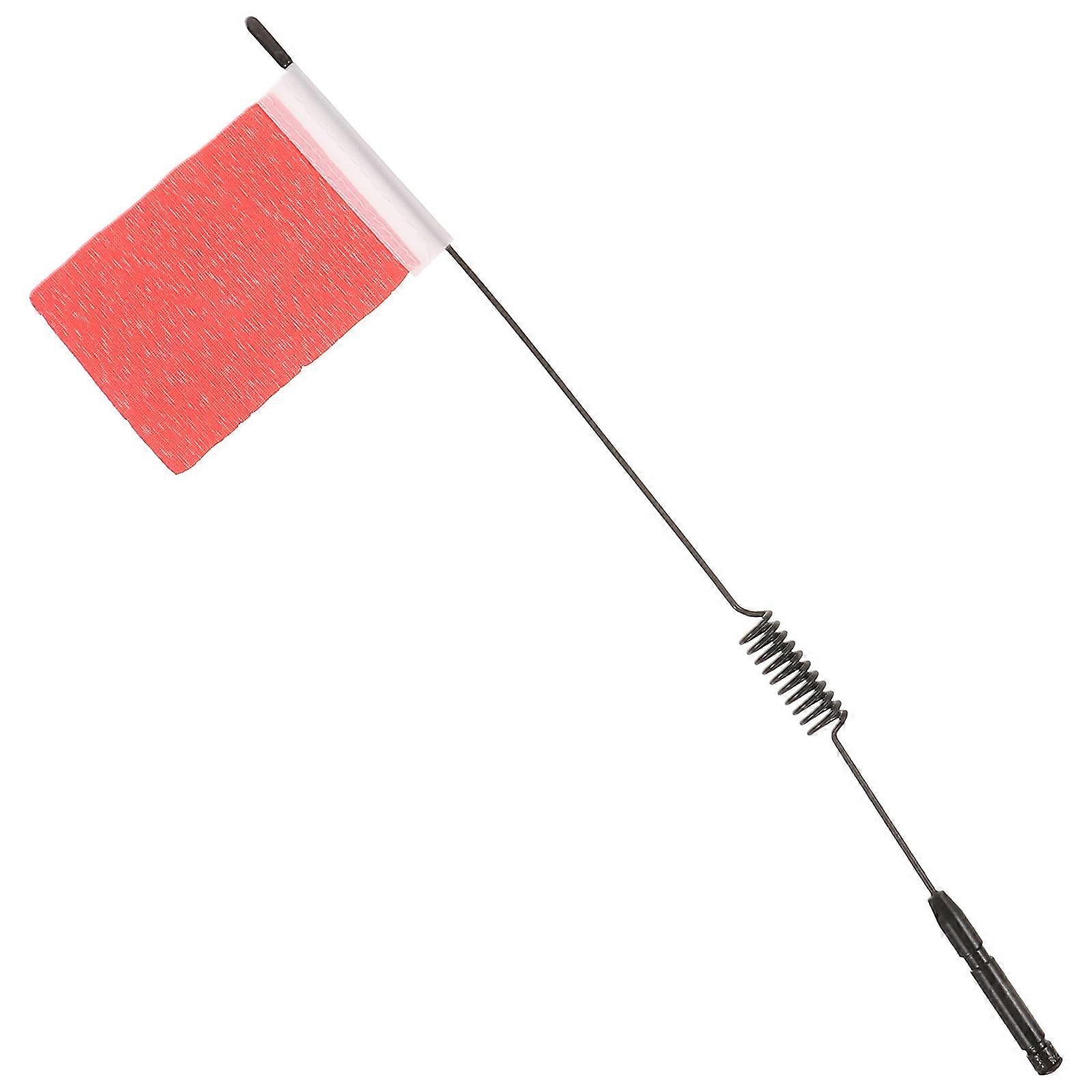 RC Climbing Car Antenna with Flag RC Car Part Simulation Signal Line with Flag Metal RC Decoration