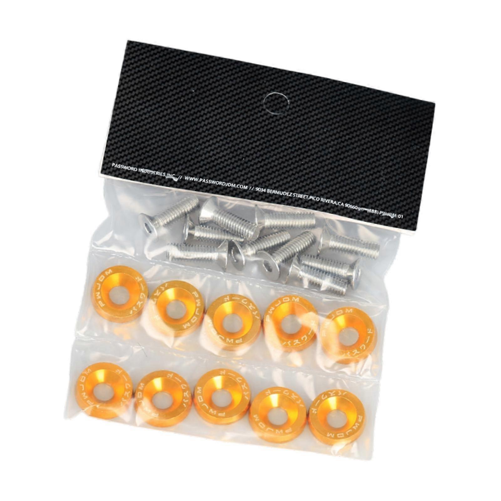 M6 Fender Washers Spare Part High Reliability Sturdy Engine Bay Dress up Kit Red