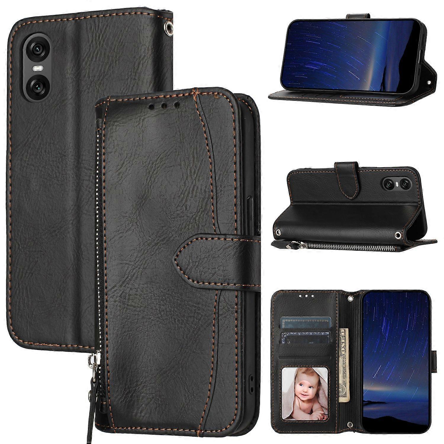 Zipper Wallet Leather Case For Sony Xperia 10 VI