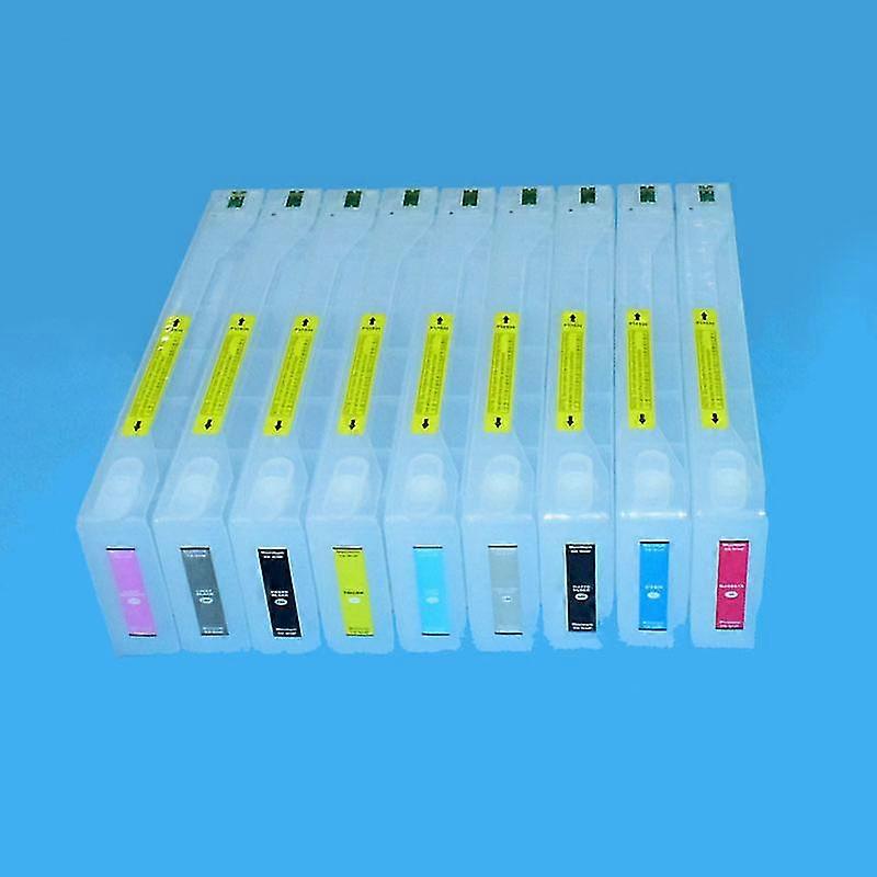 unique 700ML 9 Colors T6361-T6369 Empty Refillable Ink Cartridges With Resettable Chips For Epson 7890 9890 Printers