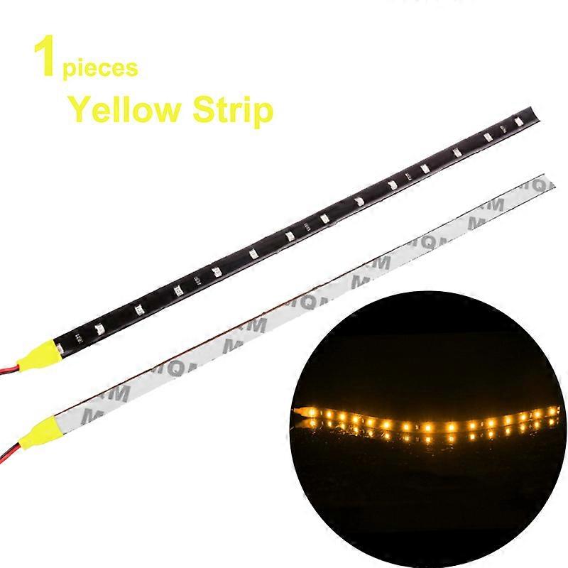 Car LED Strip Styling Decorative Ambient Light 30CM 15 SMD Lamp Waterproof LED Flexible Atmosphere Light White Red Yellow Bule