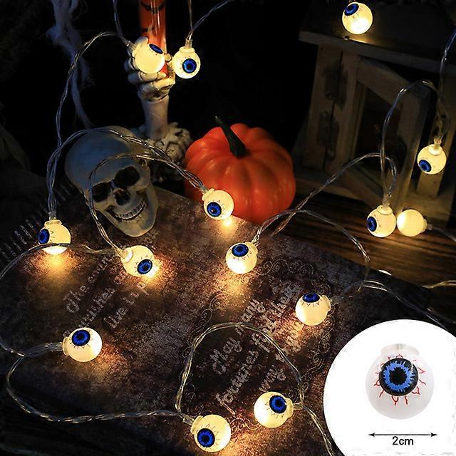 Halloween LED Lamp String Pumpkin Skull Head Eyeball Light String Trick Or Treat Hanging Lantern Happy Halloween Day Party Decor