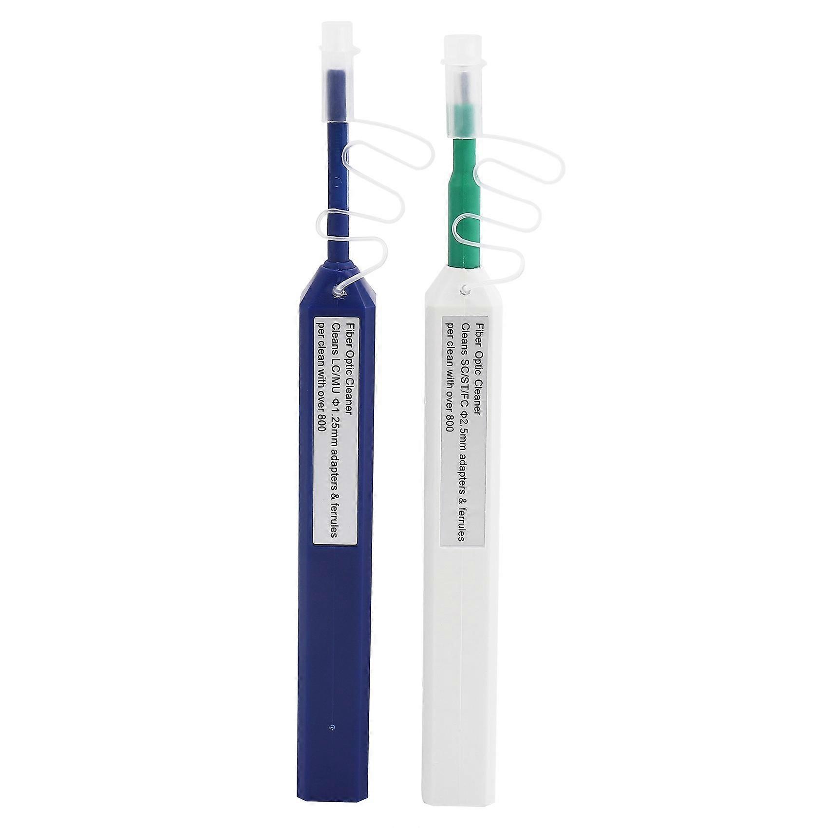 2Pcs FTTH Optical Fiber Pen Cleaner Tool Cleaning 2.5Mm LC 1.25Mm ST Connector Fiber Optic Cleaning