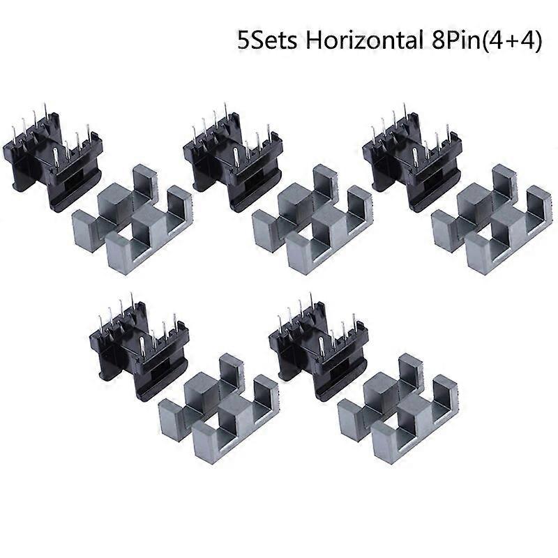 5 Sets EE25 4Pin 8P 10P Transformer Bobbin PC40 Ferrite Core Vertical Horizontal