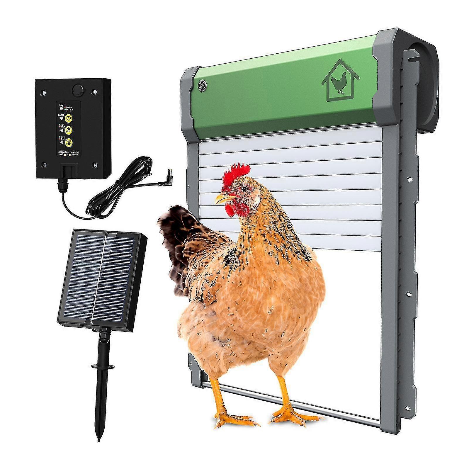 Automatic Chicken Coop Door Solar Powered Chicken Door With Timer / Light Sensor / Remote Control /C5jn