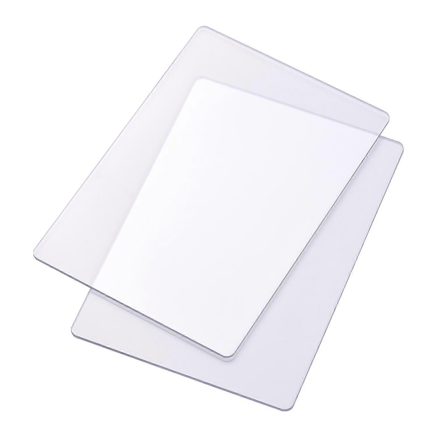 2pcs Transparent Cutting Pad Accessory Durable PC Material Plate 3mm Thickness Replacement Pad for Die Cutting & Embossing Machine Arts & Crafts Scrap