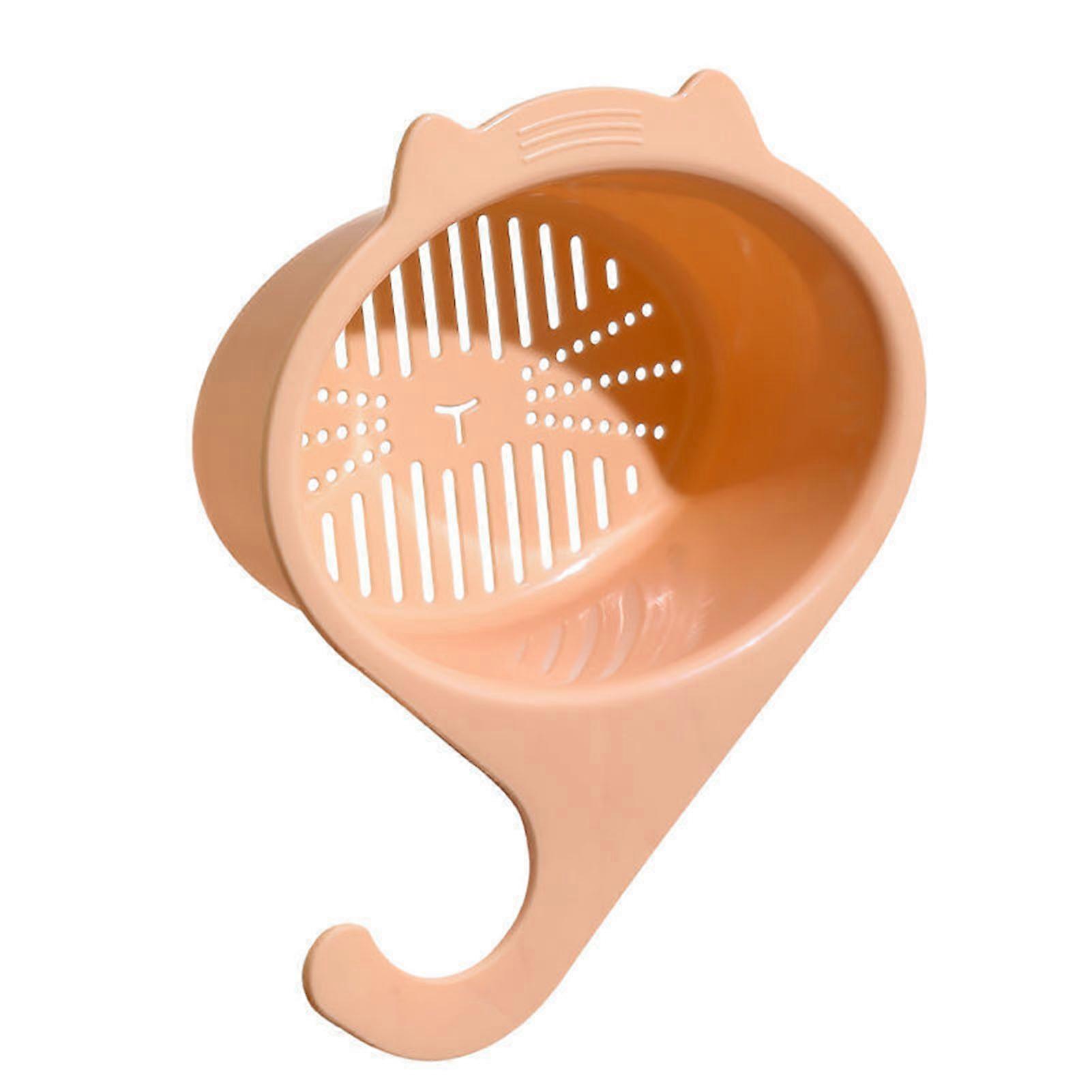 Lovely Cat Tail Drainer Basket Large Capacity Greens Washing Strainer for Kitchen Sink