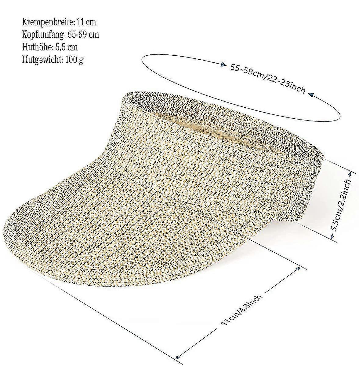 Wmcaps Women's Sun Hat With Lar Brim Foldable Visor Cap Straw Hat For S