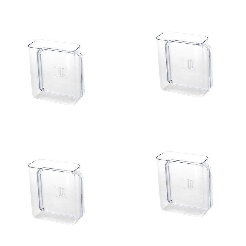 4Pcs Wall-Mounted Transparent Storage Rack Multi-Function Rack Stationery Finishing Shelf Remote Co