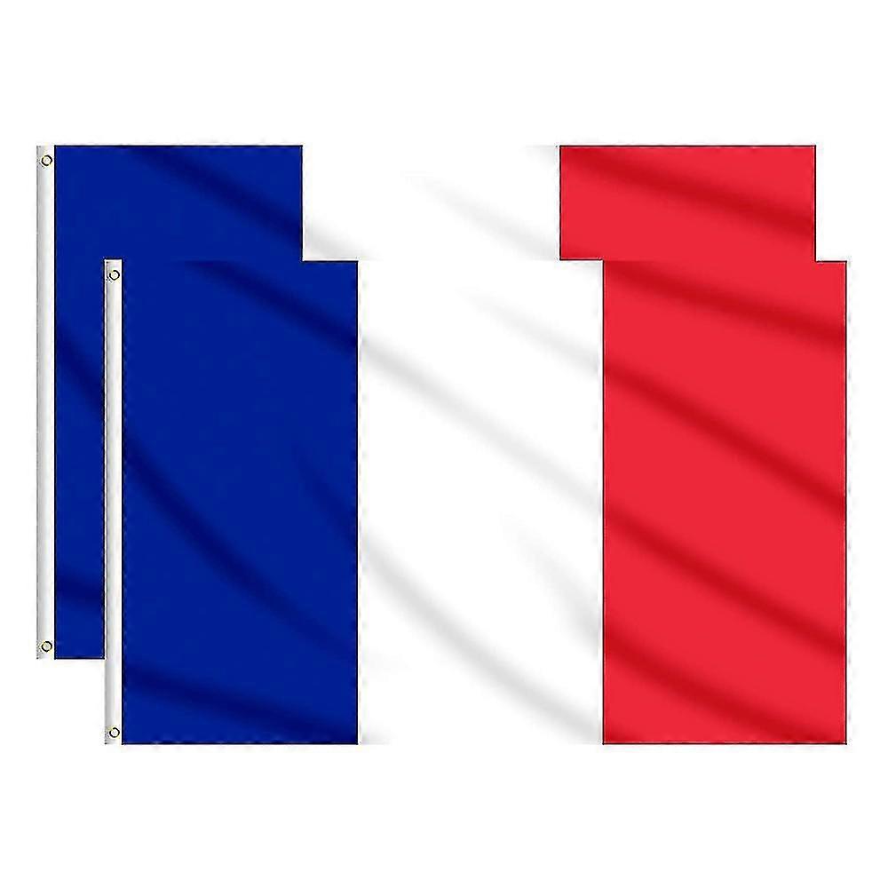 French Flag, Polyester Flag, 90x150cm, 2 Pieces