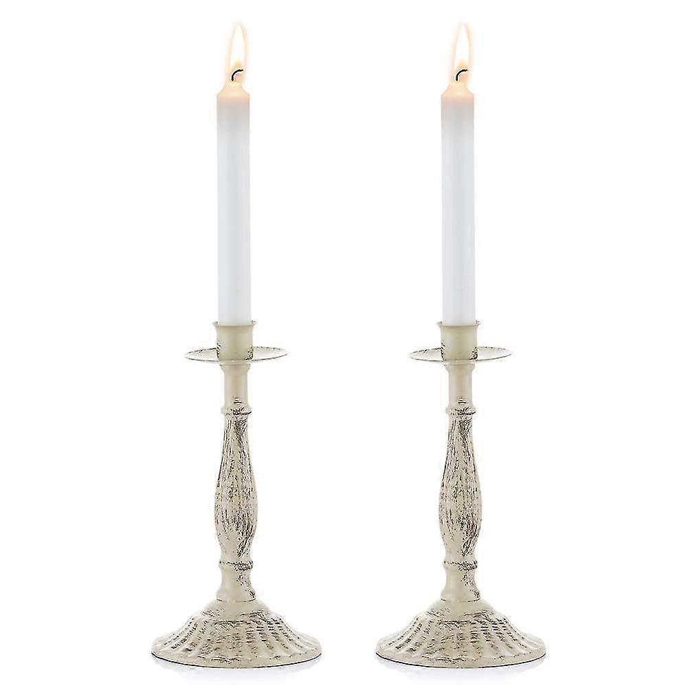 Vintage μεταλλικοί κωνικοί κηροπήτες για το διακοσμητικό τραπέζι, άθλιος κάτοχος κηροπήγιων σφυρήλατου σιδήρου για τα κωνικά κεριά, αντίκες κάτοχος κεριών ελεφαντόδοντου για τον γάμο