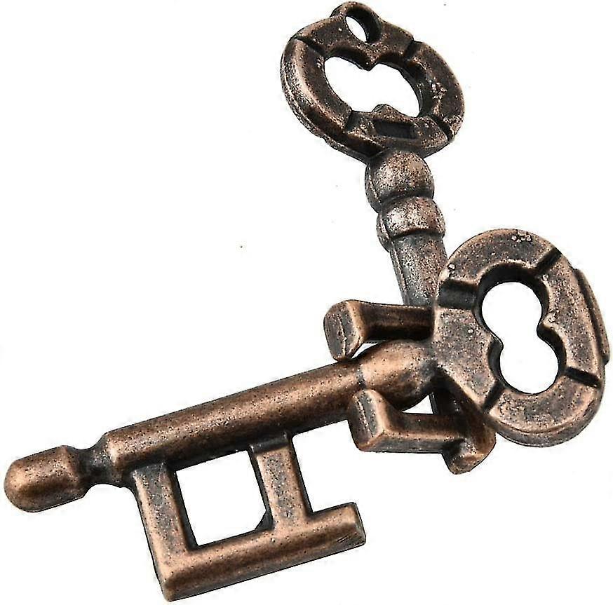 Jigsaw Lock Intellectual Unlocking Ring Unlocking Kongming Lock (antique Brass) (1pcs)