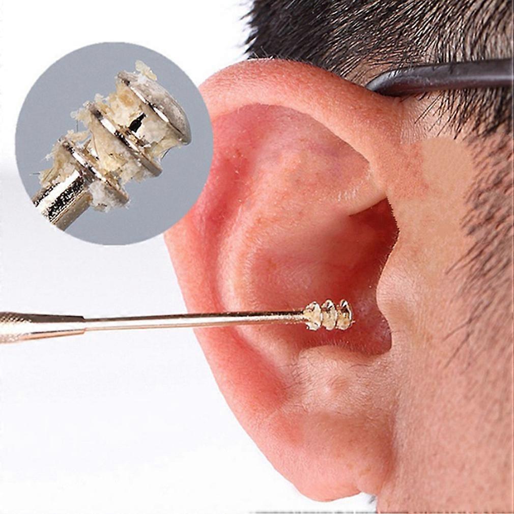 Ear Pick Mini Portable Stainless Steel Spiral Ear Pick Scoop Tool Earpick Ear Wax Removal Accessory,Silver