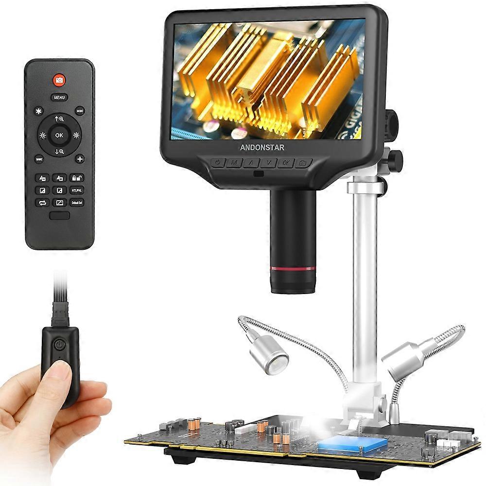 AD407 PRO 7In LCD Display Electron Microscope 4 Megapixel Industrial Microscopes Digital Electronic Maintenance Magnifying Glass