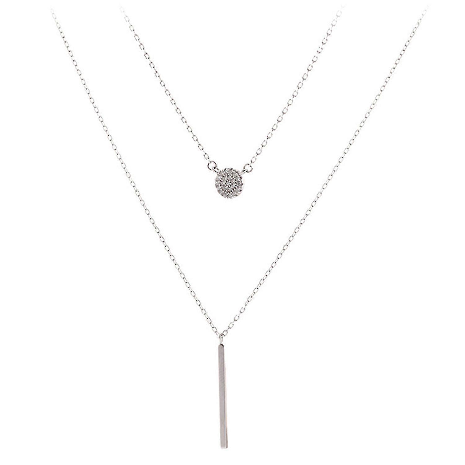 Collana geometrica doppio strato da donna