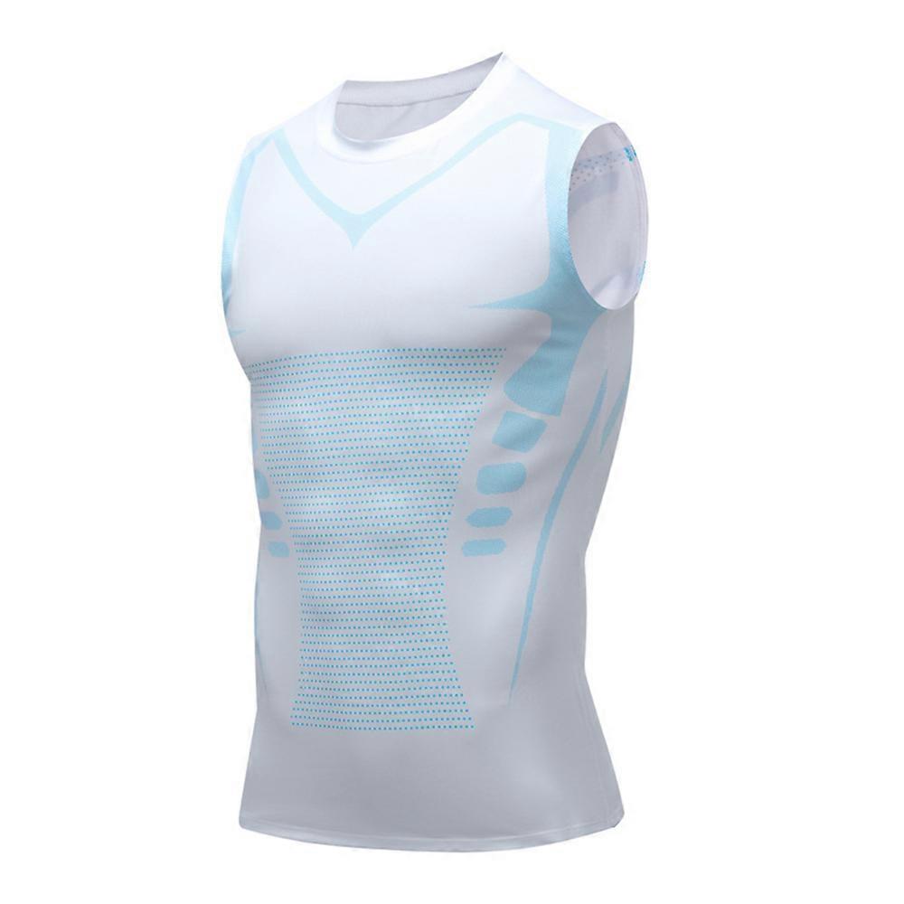 Ionic Shaping Vest, Comfortable And Breathable Ice-silk Fabric For Men To Build A Perfect Body, Ionic Shaping Vest For Men