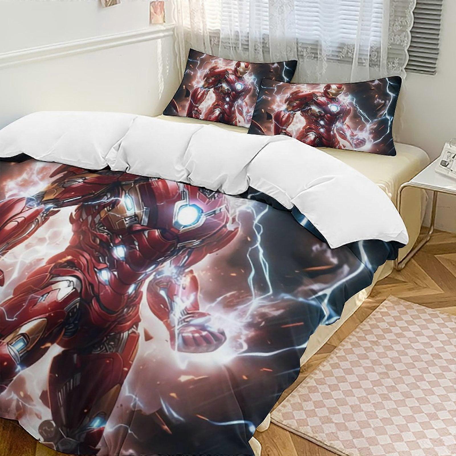 v3828  Bed Sheets Bedding Captain AmericaCartoon Collection 3-Piece Comforter Set, Personalized Bedding Decor for Kids And Teens  Bed Sheets  yuq3828