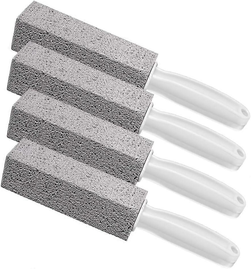 WC-Schüssel Bimsstein-Reinigungsstein 4er-Pack mit extra langem ergonomischem Griff Bimsstein-WC-Reiniger-Werkzeug Flecken-Hartwasser-Ringentferner für Toilette