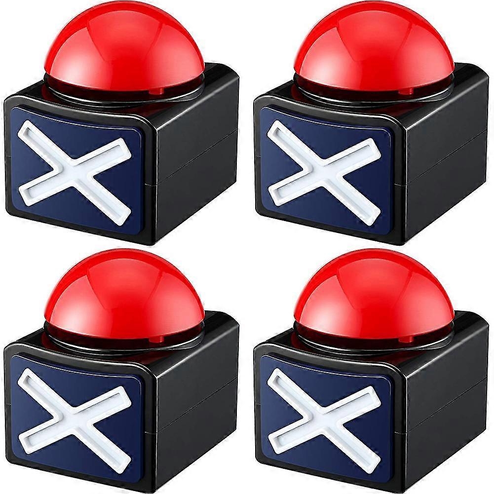 4pcs Game Buzzer, spel Buzzer Alarm Sound Play Button met Light Trivia Quiz Got Talent Buzzer Game