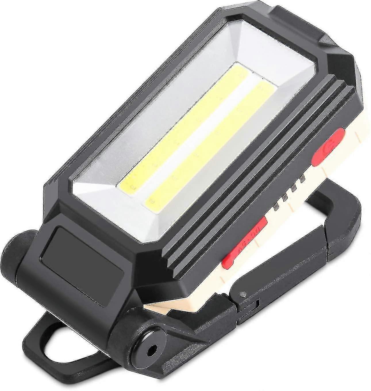 Rechargeable Led Construction Projector With Magnetic Base And Suspension Hook, 4 Brightness Modes