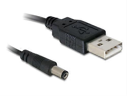 DeLock USB a DC 5,5x2,1mm, 1m - Nero