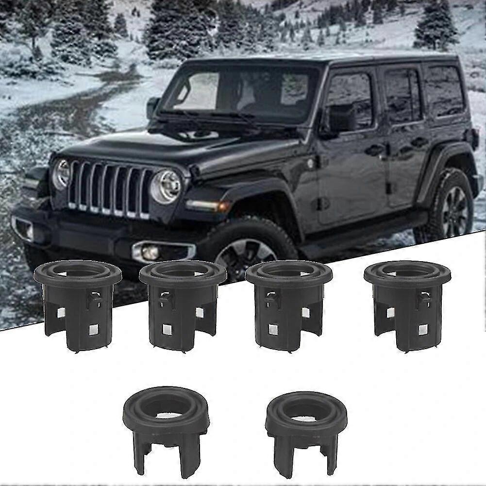 6pcs/set Car Front Bumper Radar Hole Brackets Radar Detector Holders Auto Modification Accessories For Jeep Wrangler Jl 2018+-YKY416