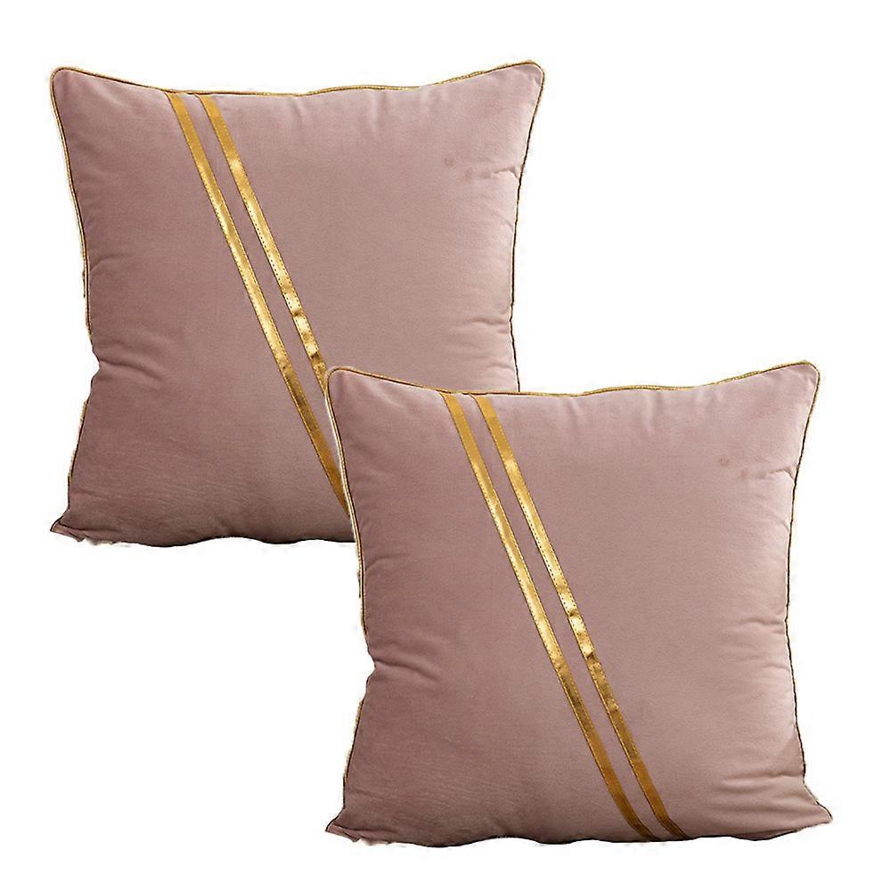 2pcs Simple family plush pillow soft and comfortable pillow cover