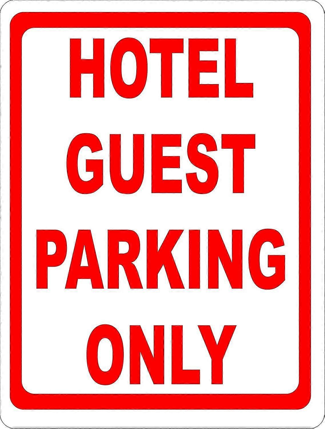 Placa de estacionamento apenas para hóspedes do hotel. 8x12 polegadas OU 12x16 polegadas de metal. Modo 5091