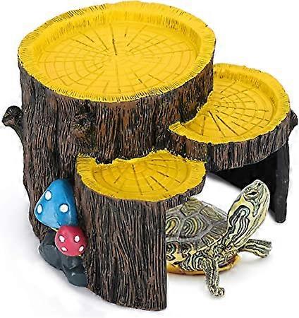 Reptile cachette, rsine Mini Forme de souche Cache Trou Terrarium Grotte Terrarium Ornement pour Petits Reptiles