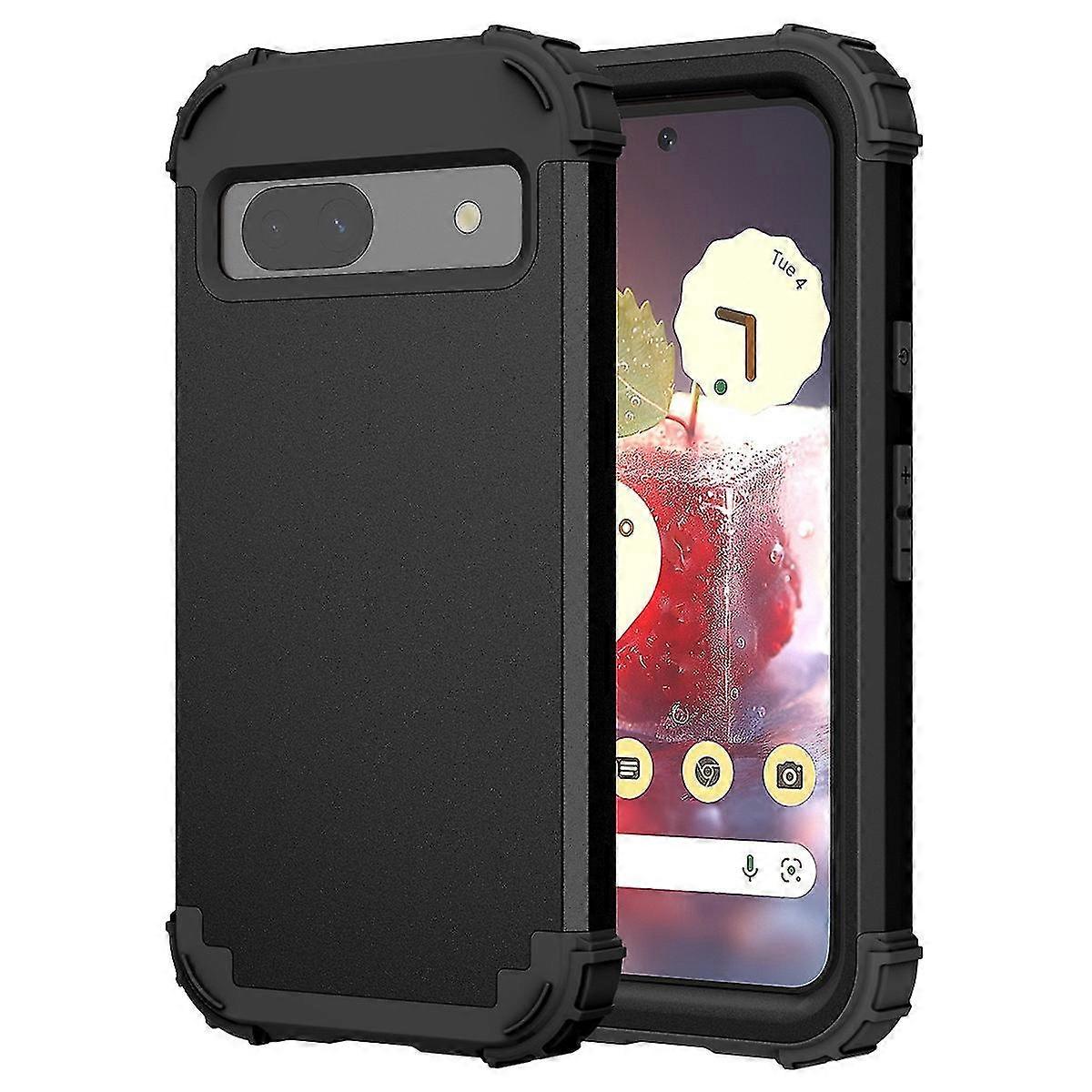 L-Style For Google Pixel 8A Case Shock Absorbing Pc + Silicone Phone Protective Shell
