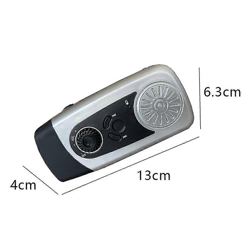 Solar Hand Crank Emergency , Fm Portable Radio With Led Flashlight 2000mah Power