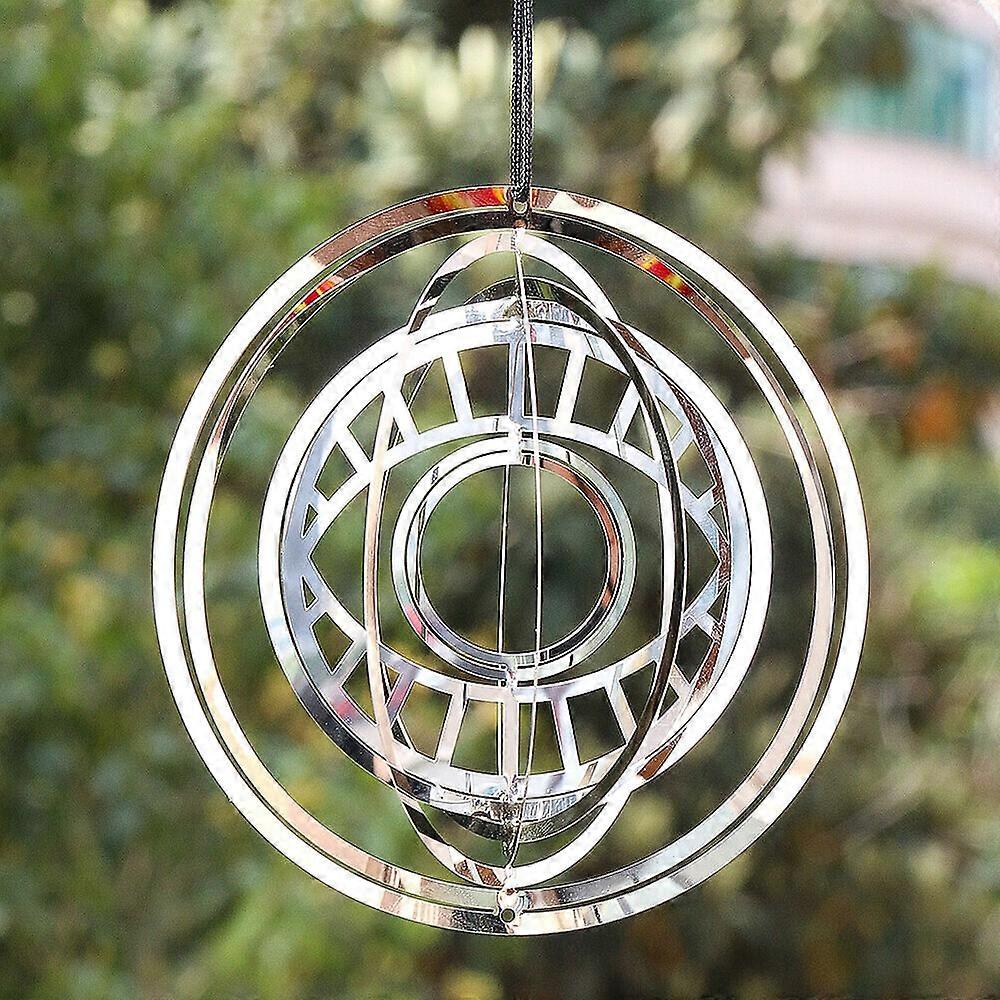 Turkish Devil Eye Wind Spinner Catcher Sublimation 3D Mirror Reflection Rotating
