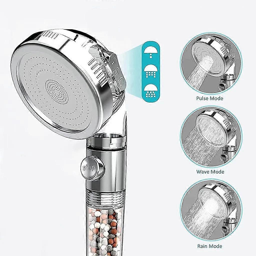 3 In 1 Shower Head Shower Head Water-saving Shower Head Ion Filter Limescale Filter